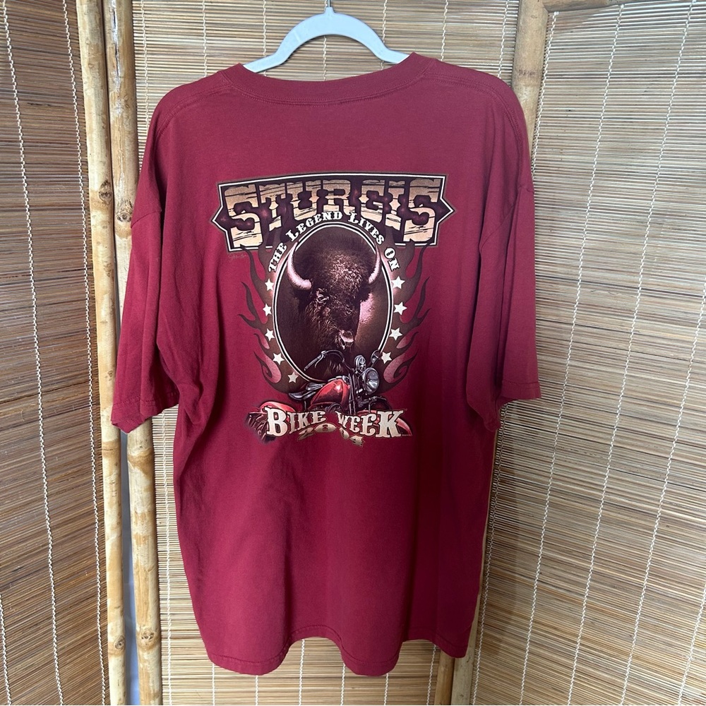 Sturgis 2004 Bike Week Mens T-Shirt Size XL Maroon T Shirt